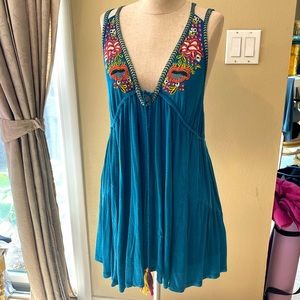 Free People Turquoise Tunic